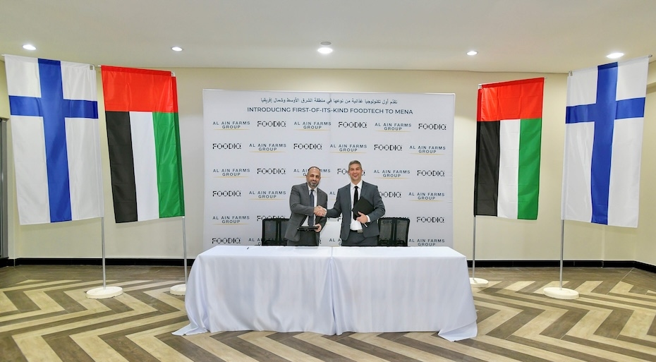 Al Ain Farms Group, Finland's FoodIQ to bring advanced food tech to region