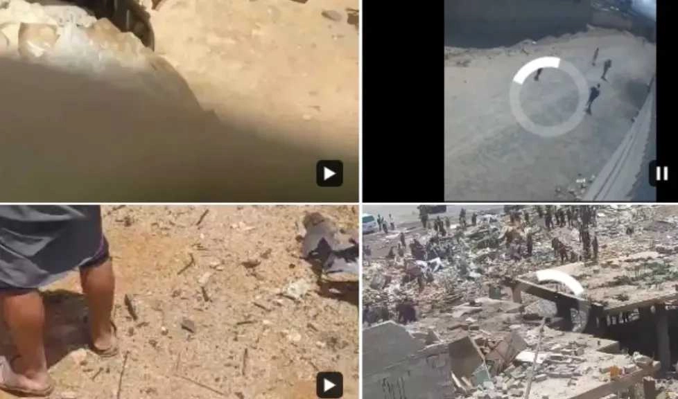 مشاهد جديدة لعشرات المنازل المدمرة جراء انفجارات مخازن أسلحة حوثية بصنعاء