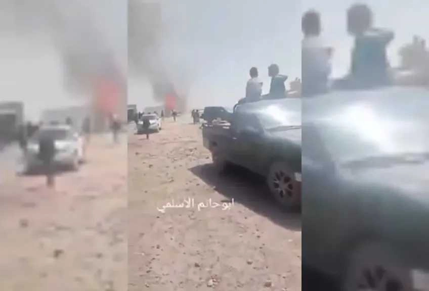 قبائل عنس تنتفض ضد مليشيات الحوثي وتحرق مقراتها 'فيديو'