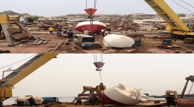 إنزال طافئات ربط بحرية جديدة لحماية القاطرات في موسم الرياح