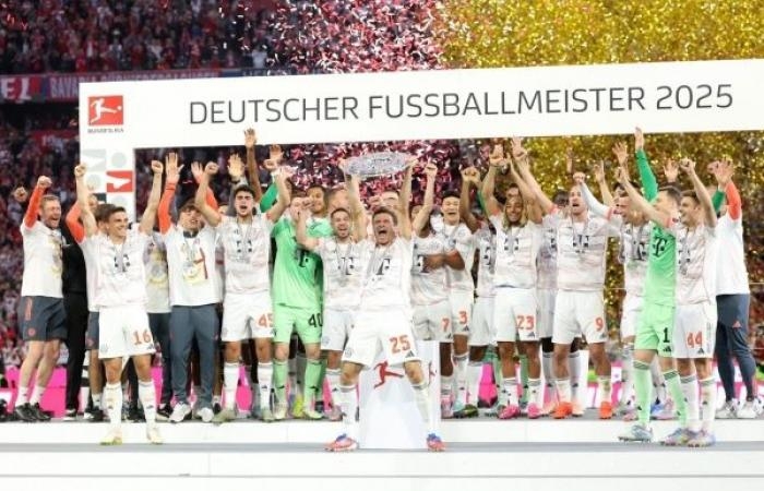 رياضة : بايرن ميونخ يتسلم درع الدوري الألماني