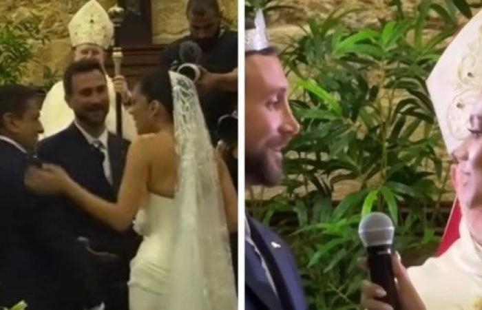 أخبار مصر : اللقطات الأولى من حفل زفاف ستيفاني عطا الله والمطرب زاف