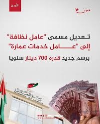 رفع رسم تصريح "عامل خدمات عمارة" إلى 700 دينار بدلًا من 420 سنويًا