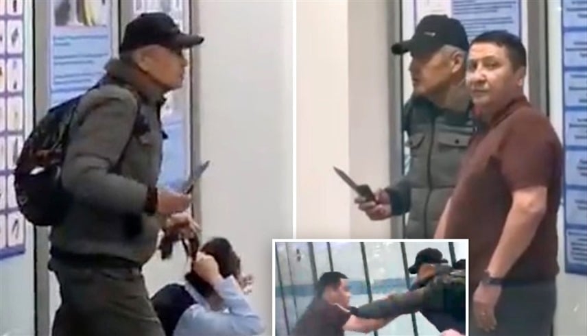شاهد..مقاتل متقاعد يحرر رهينة من خاطف مسلح بسكين