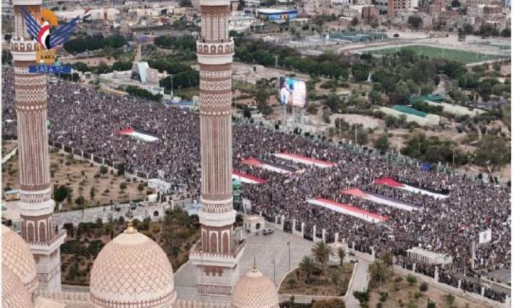 في مسيرات "مع غزة.. لمواجهة جريمة الإبادة والتجويع"..زخم شعبي متجدد دعماً وإسناداً لغزة