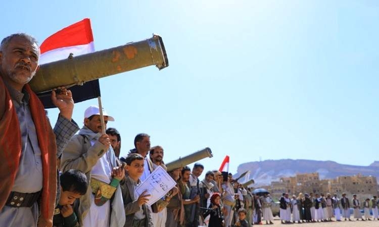 وقفة قبلية لقبائل العبدين وغراز بصعدة تنديداً بمجازر العدو في غزة