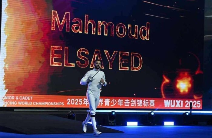 من الصين: محمود السيد يهدي مصر ذهبية تاريخية في بطولة العالم للمبارزة
