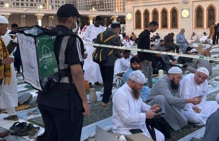 جمعية حفظ النعمة تحفظ فائض وجبات الإفطار في المسجد النبوي الشريف