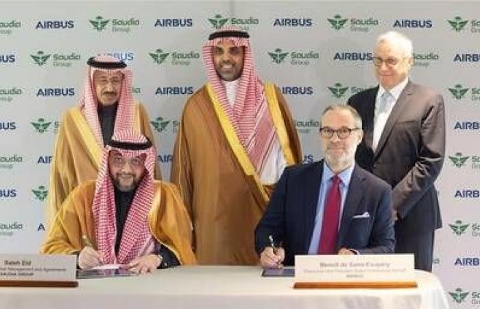 "السعودية" تعزز أسطولها بصفقة جديدة مع "إيرباص" تشمل 20 طائرة