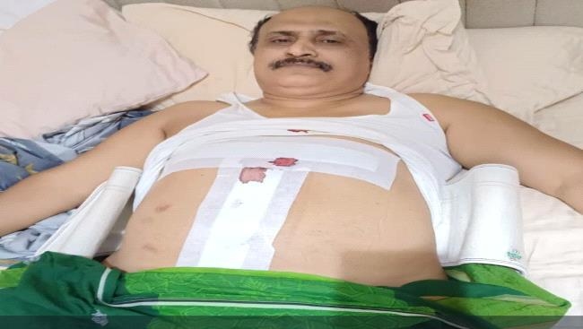 الشيخ خالد يوسف العزيبي شيخ مشايخ الحوطة وتبن يطمئن الجميع على صحته برسالة من موسكو