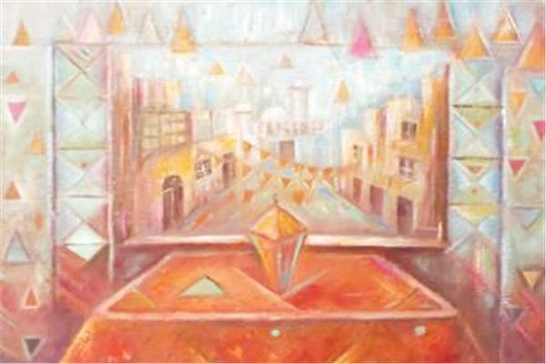 مظاهر رمضان في لوحات بديعة بريشة إيمان خليل