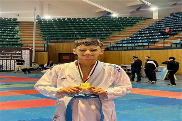 سيف خالد يحصد ذهبية بطولة الجمهورية للكاراتيه