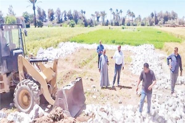 إزالة تعديات علي الأراضي الزراعية وبناء مخالف بالإسكندرية