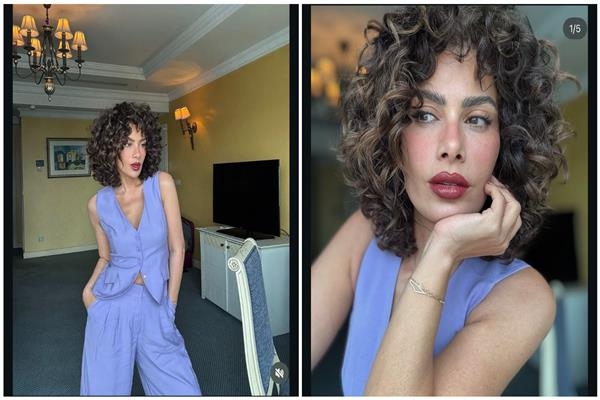 صبا مبارك بإطلالة مميزة وجريئة.. شعر كيرلي وماكياج لامع
