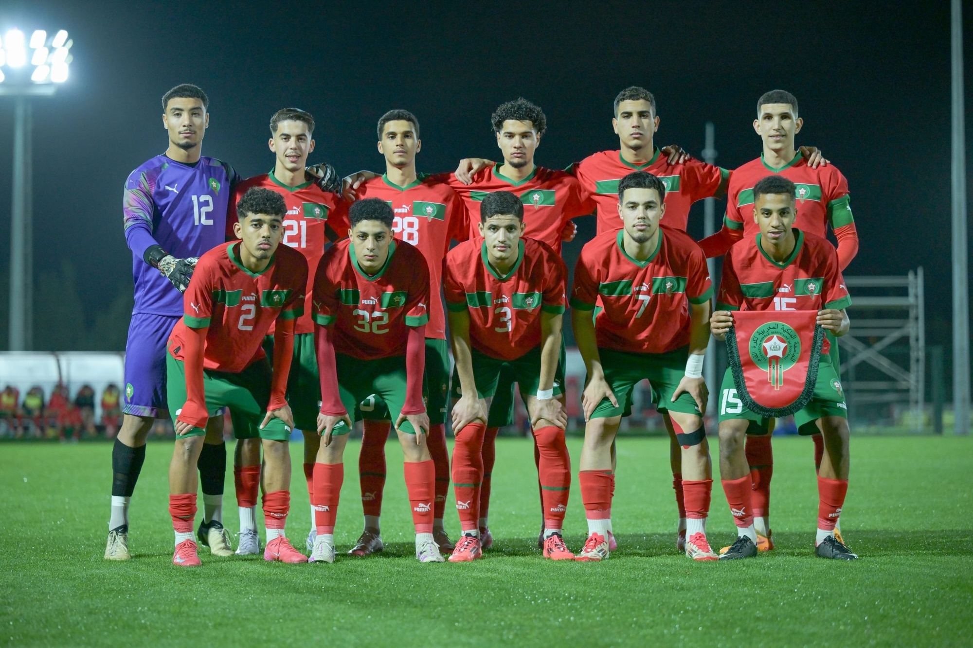 تشكيلة المنتخب المغربي لأقل من 20 سنة في مواجهة