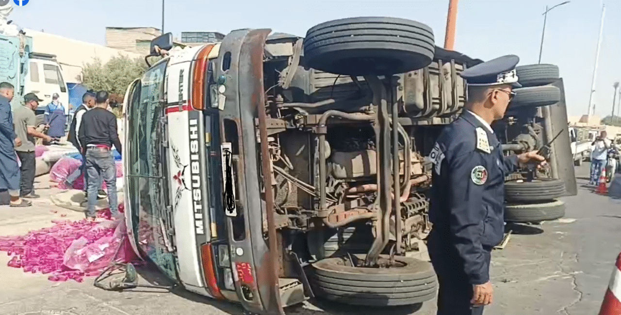 انقلاب شاحنة بمراكش وإصابة السائق بجروح طفيفة