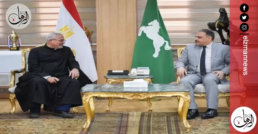 محافظ الشرقية يستقبل راعي الكنيسة الكاثوليكية بالزقازيق وراعي كنيسه الأنبا باخوم للأقباط الكاثوليك بفاقوس