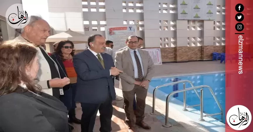 محافظ أسيوط يتفقد نادى الشبان العالمية (الواي) وحمام السباحة ودار الضيافة الملحقين به والخدمات المقدمة