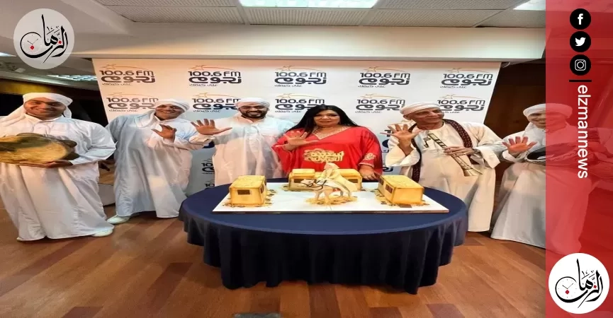 زفة بلدي في استقبال فيفي عبده داخل استوديوهات 'نجوم إف.إم'