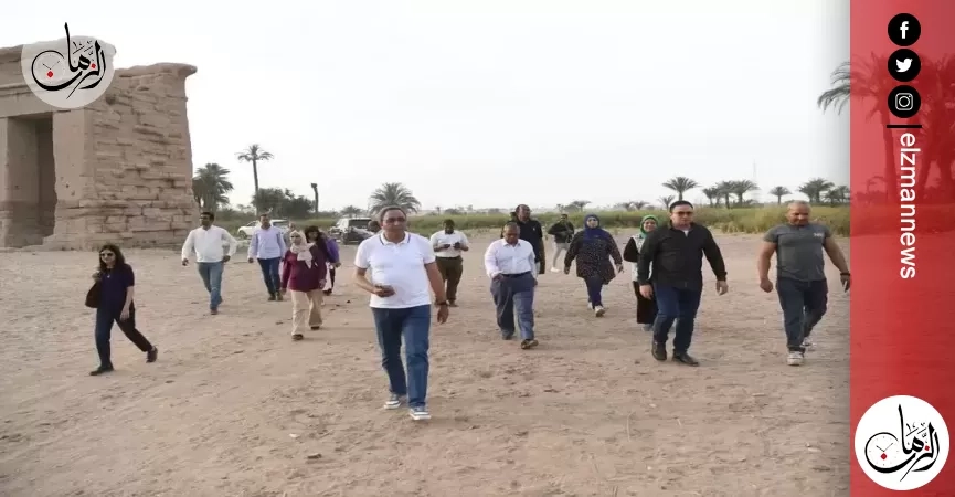 محافظ قنا ومسؤولو الأمم المتحدة يتفقدون مواقع مشروع السياحة الريفية بقرية دندرة