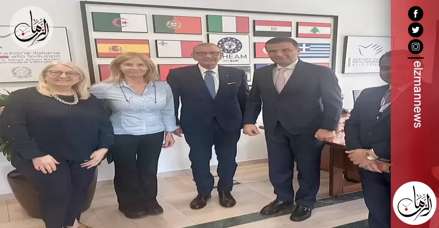 وزير الزراعة يبحث مع مدير معهد سيام باري في ايطاليا تعزيز التعاون في البحث العلمي