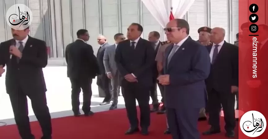 الرئيس السيسي يتفقد منطقة الصوامع بمنطقة مستقبل مصر الصناعية