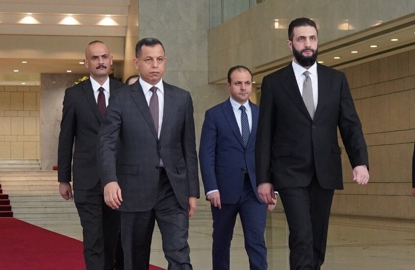 وفد عراقي برئاسة رئيس جهاز المخابرات يلتقي بالرئيس السوري أحمد الشرع