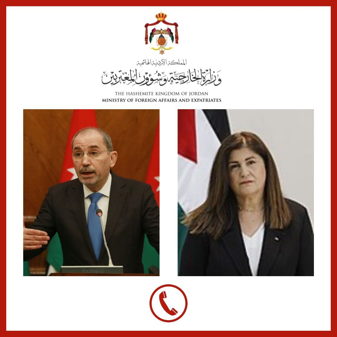 وزير الخارجية يجري اتصالا هاتفيا مع نظيرته الفلسطينية