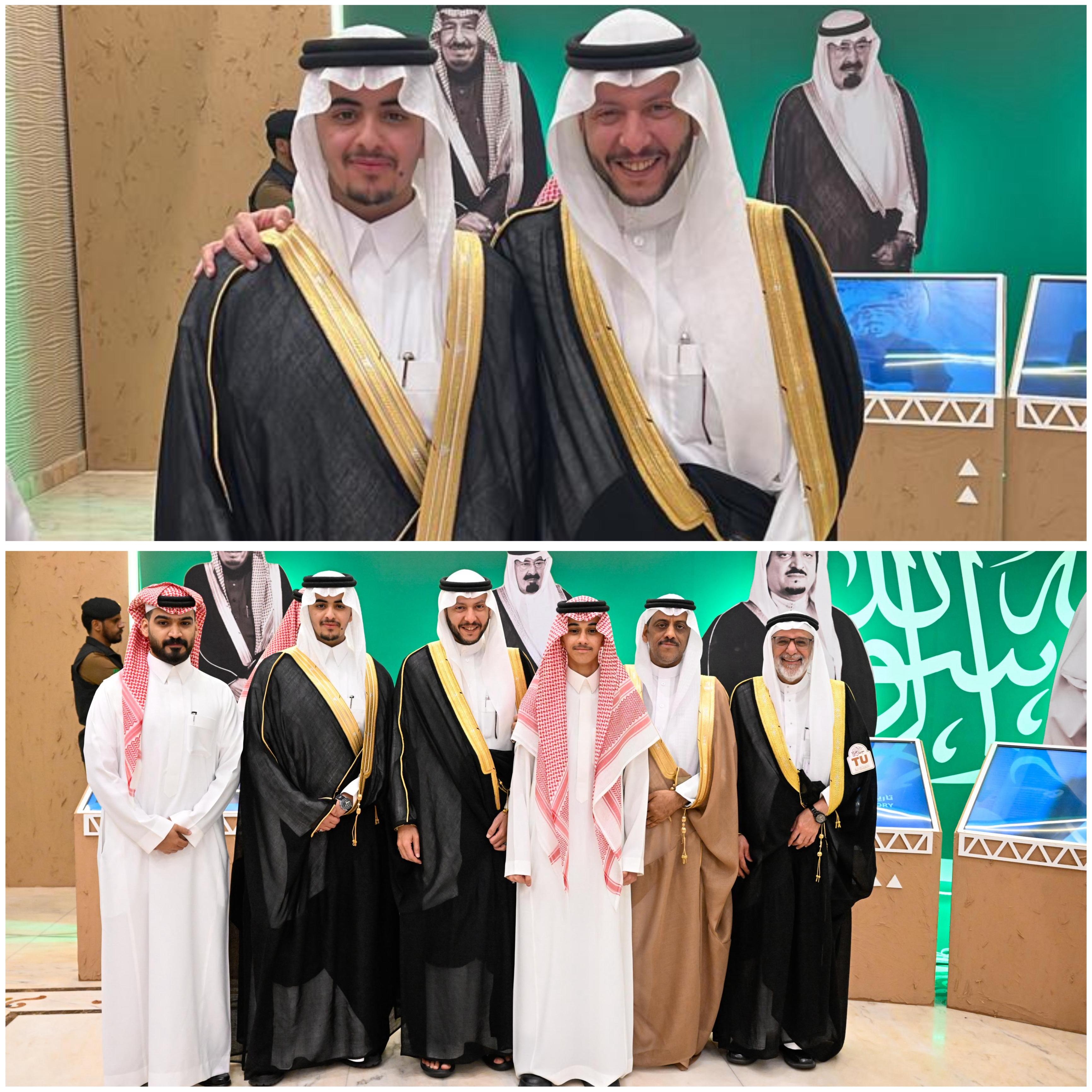 "العدواني" يحتفل بتخرج نجله