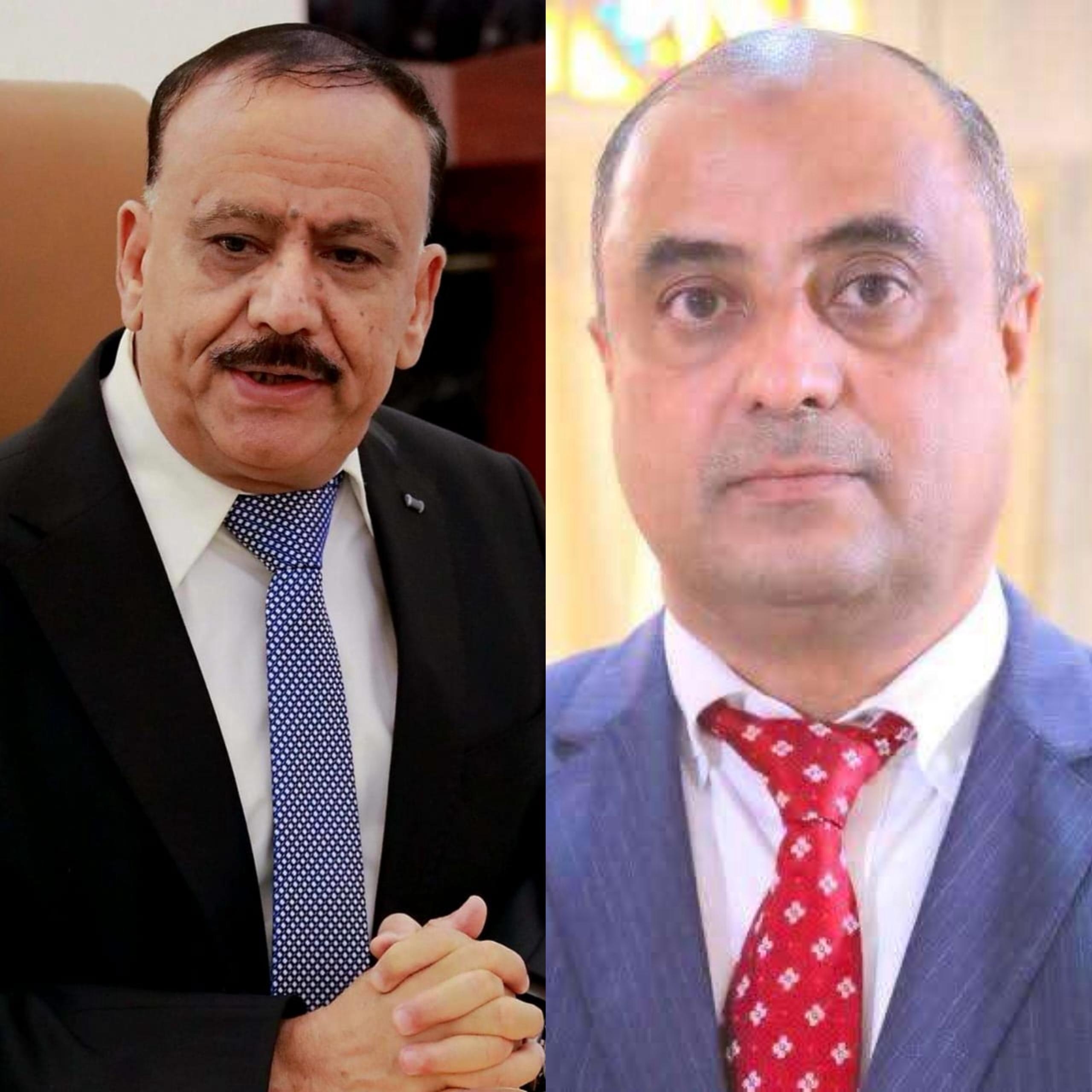 وزير النقل يهنئ بن بريك بمناسبة تعيينه رئيسا للوزراء وبن مبارك مستشارا لمجلس القيادة الرئاسي