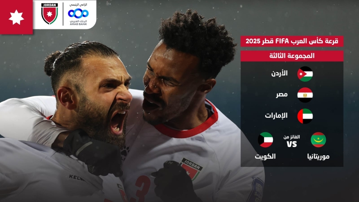منتخب النشامى بالمجموعة الثالثة لمنافسات كأس العرب FIFA 2025