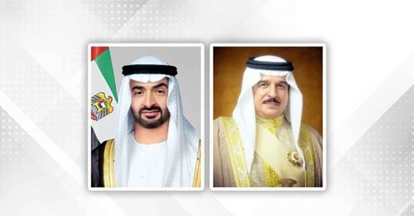 جلالة الملك المعظم يلتقي سمو رئيس دولة الإمارات العربية المتحدة في مقر إقامة جلالته في أبوظبي