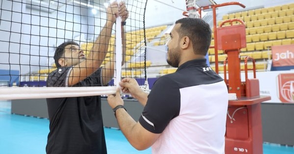 الصالة الرئيسية جاهزة لانطلاقة بطولة كأس الأمم الآسيوية للكرة الطائرة