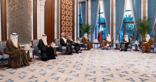 سمو أمير دولة قطر يستقبل وزراء خارجية دول مجلس التعاون لدول الخليج العربية