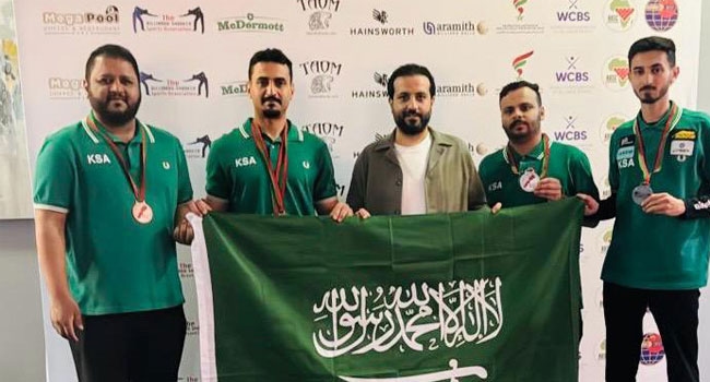 6 ميداليات لأخضر البلياردو والسنوكر في كأس الاتحاد العربي