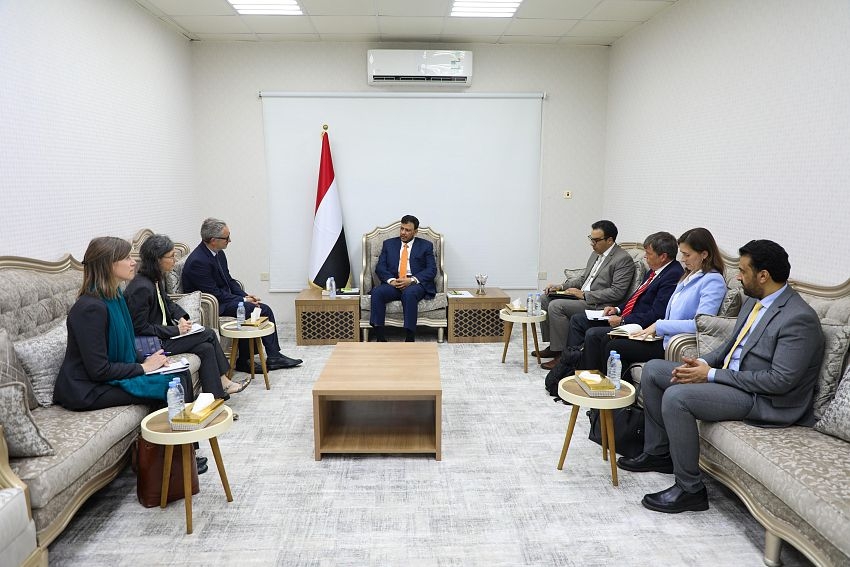 عبدالله العليمي يستقبل سفراء الاتحاد الأوروبي لدى اليمن