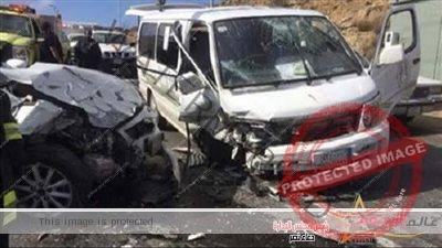 إصابة 19 شخصًا في حادث انقلاب ميكروباص بطريق القاهرة الإسكندرية الصحراوي بالبحيرة