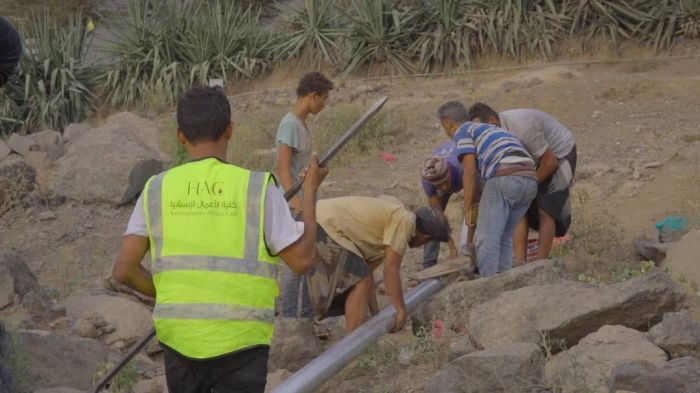 تعز.. إنسانية الوطنية تبدأ بتنفيذ المرحلة الثانية من مشروع مياه النشمة