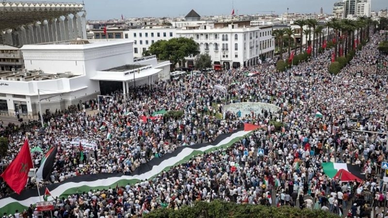انطلاق مسيرة وطنية ثانية بالرباط دعما لغزة
