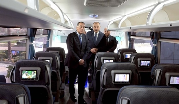 PM Inspects Model of Tourist Bus of Misr Travel Manufactured By Nasr Automotive
