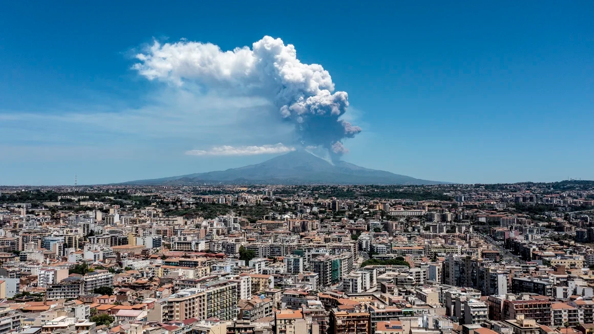Italy's Mt. Etna erupts, sending huge plume of ash and rock into air