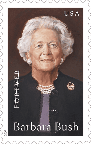 Melania Trump unveils Barbara Bush stamp, George W. noticeably absent