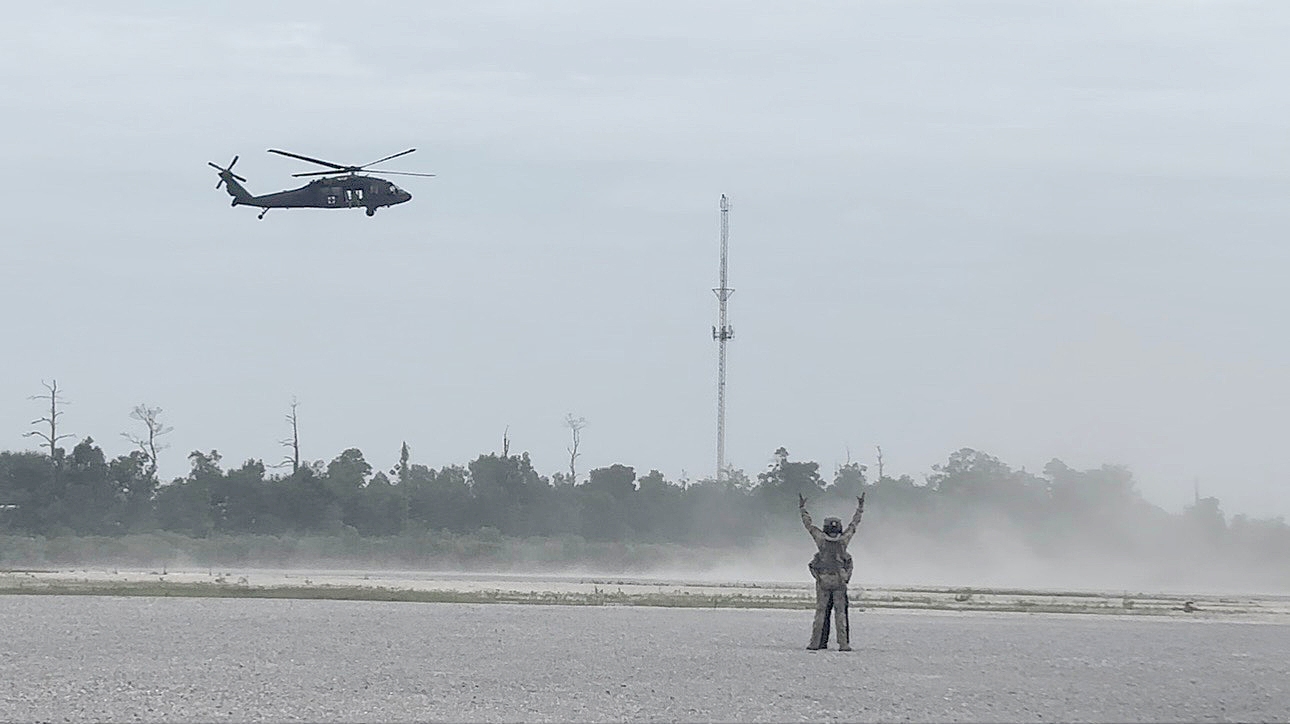 Westlake Fire Department trains with MedEvac unit from Fort Polk
