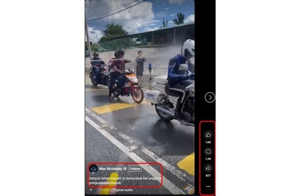 QuickCheck: Did protesters spray water at police in Perak recently?