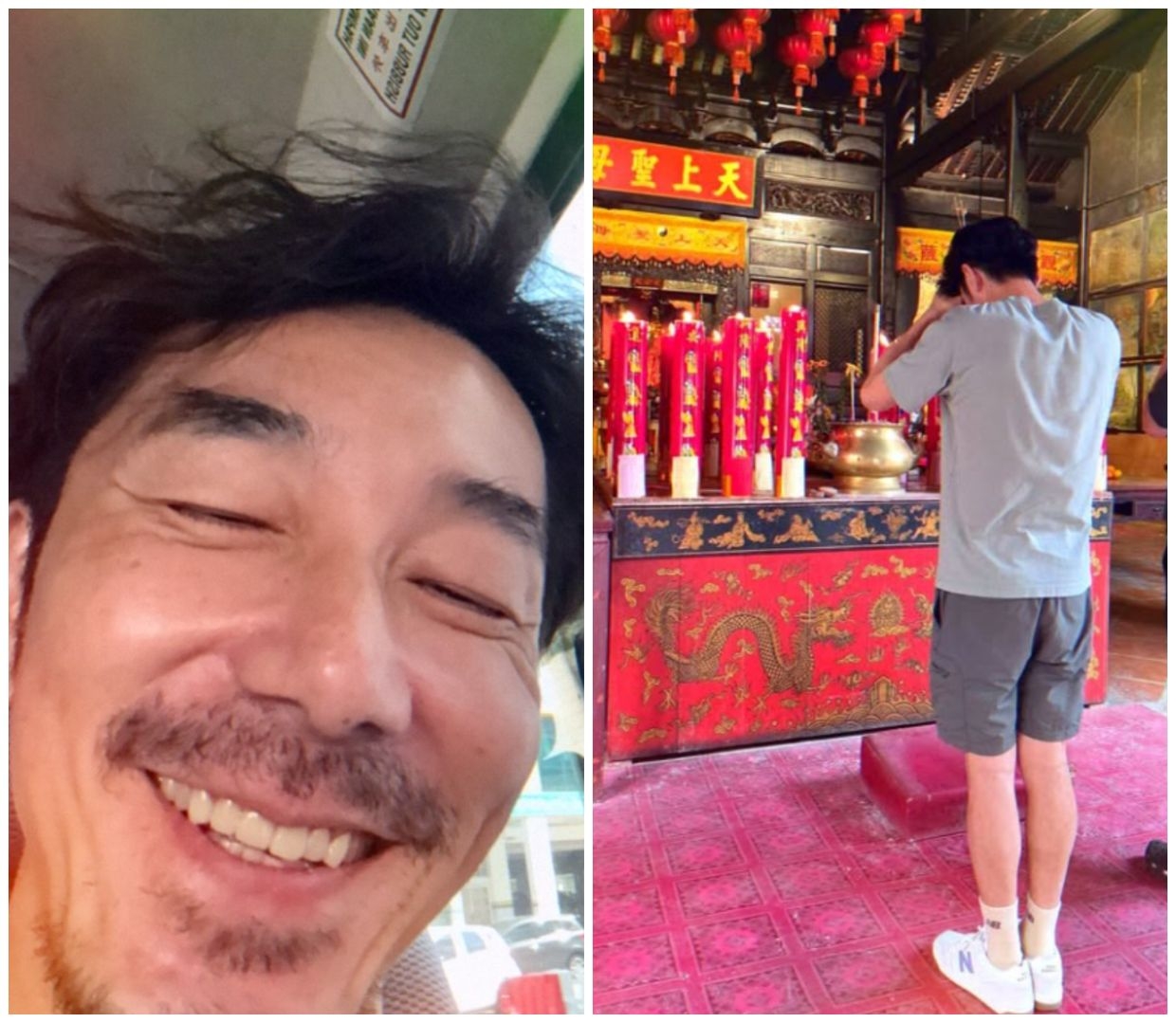 Taiwanese actor Lee Lee-zen visits temple after experiencing bad luck in Malaysia