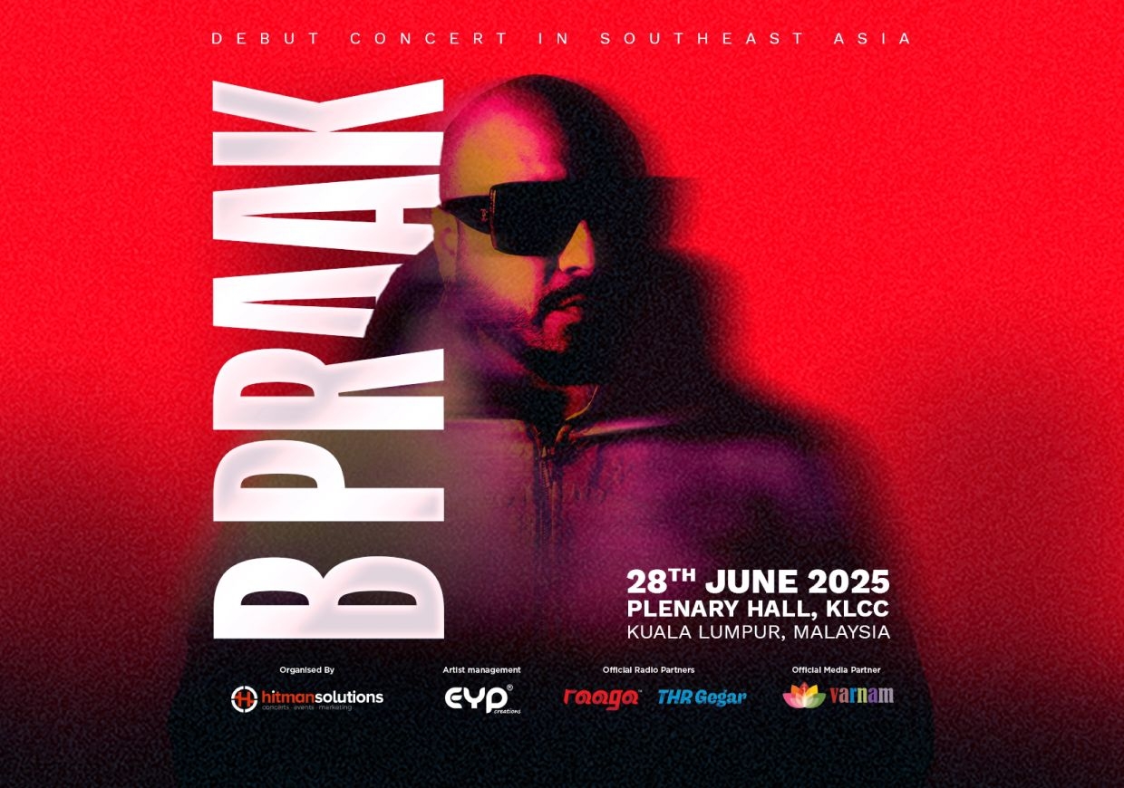 Bollywood's much beloved singer B Praak selects Malaysia for his first show in South-East Asia