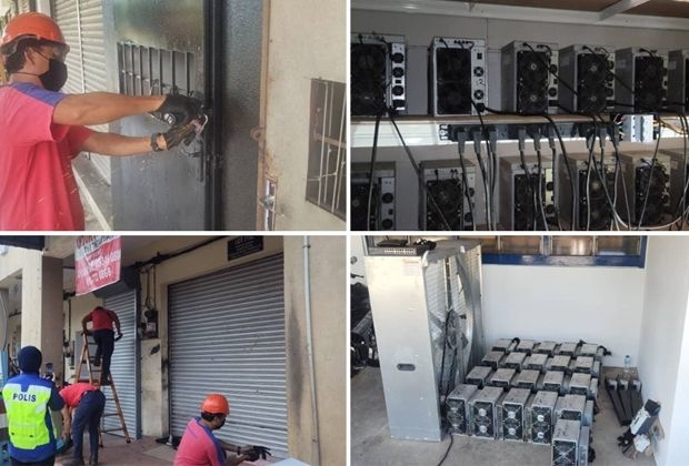 Terengganu cops short-circuit syndicate stealing power for bitcoin mining