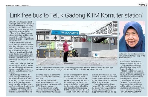 MBDK to poll passengers on Smart Selangor bus route