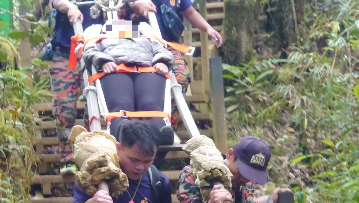 Woman injured while climbing down Mt Kinabalu