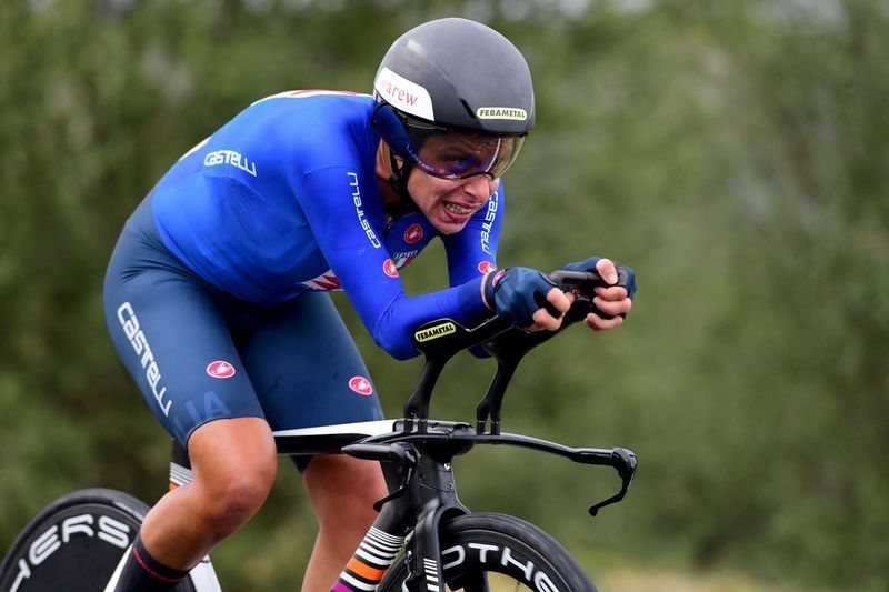Cycling-Italy's Bussi betters own hour world record